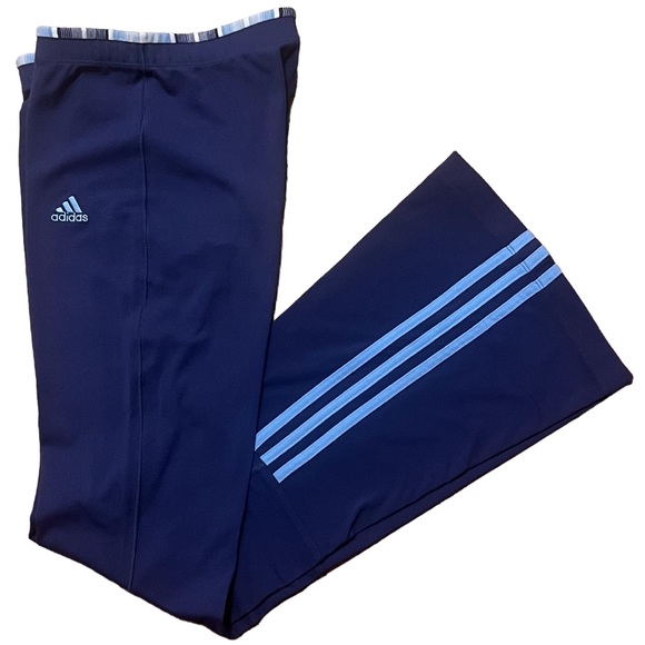 Adidas Y2K flared wide leg legging blue pant size small - Picture 4 of 9